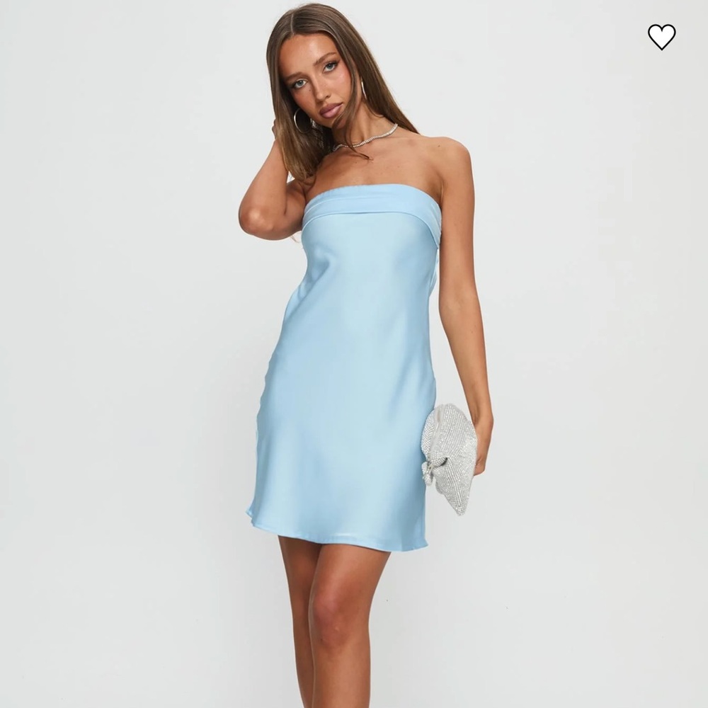 Princess Polly Light Blue Strapless Dress